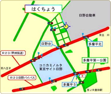 はくちょう地図